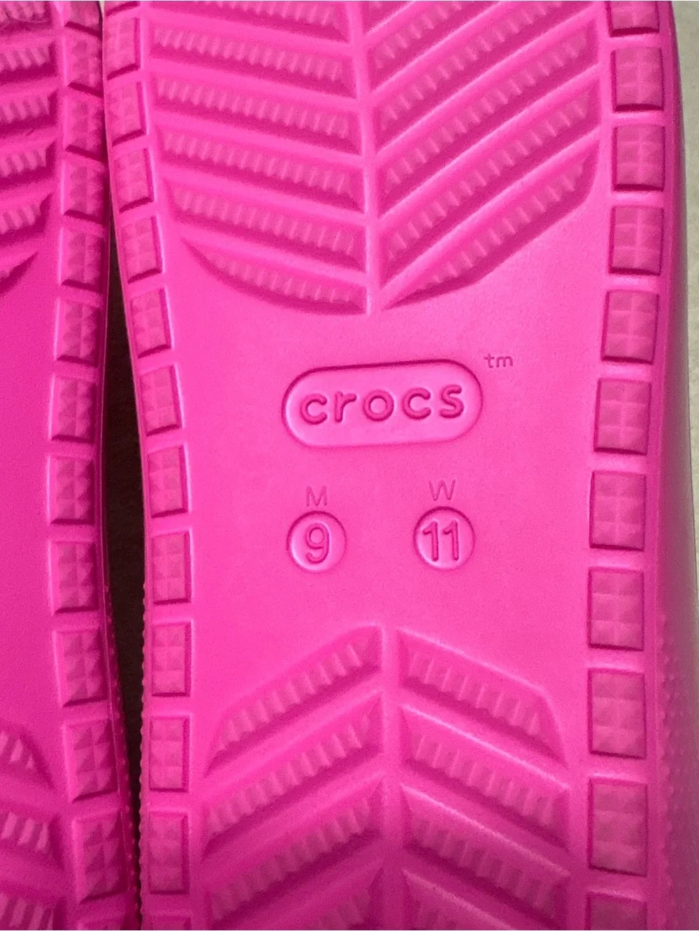 CROCS Double Strap Slide Sandals in Hot Pink